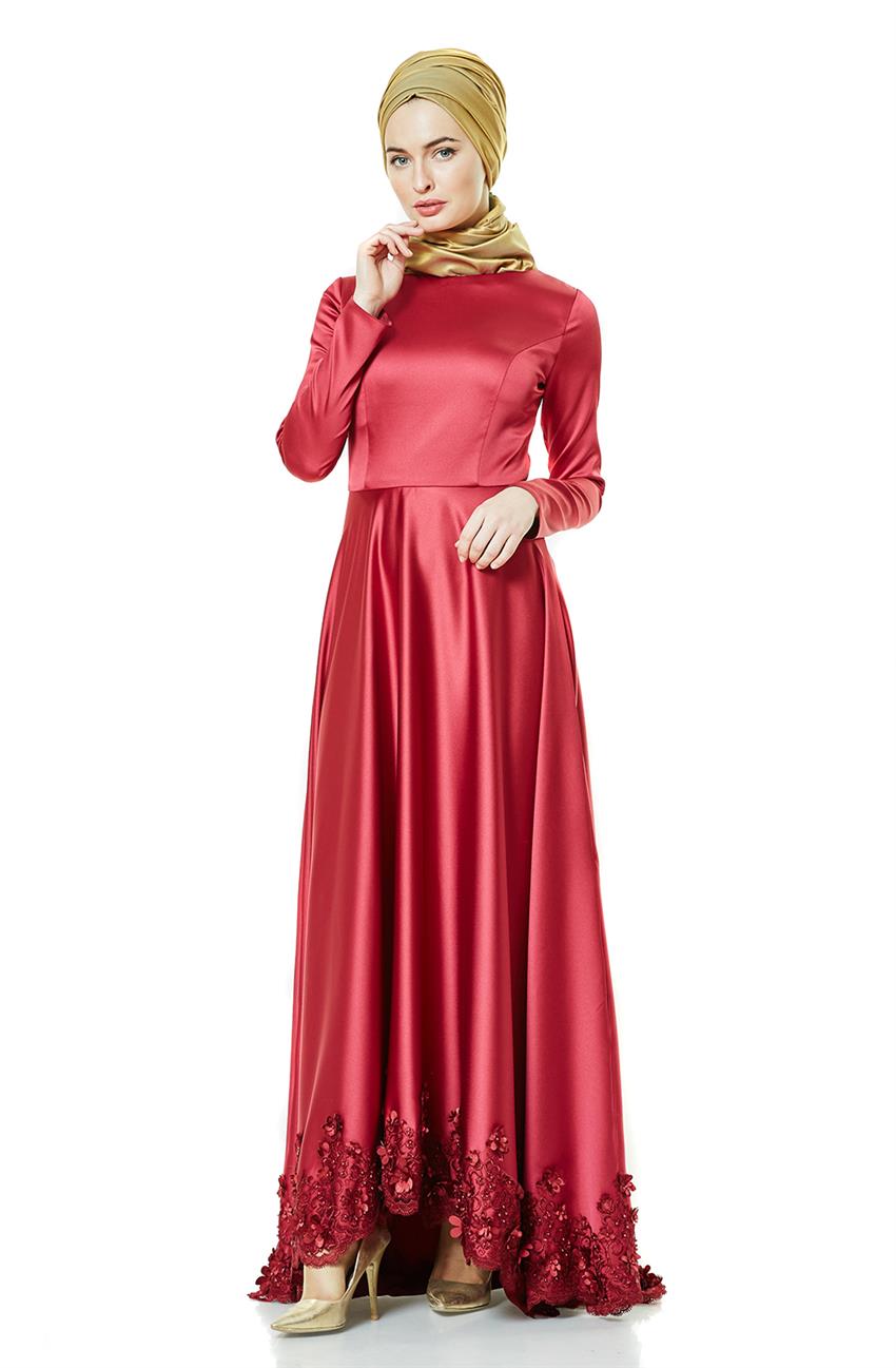 Evening Dress Dress-Claret Red 2270-67