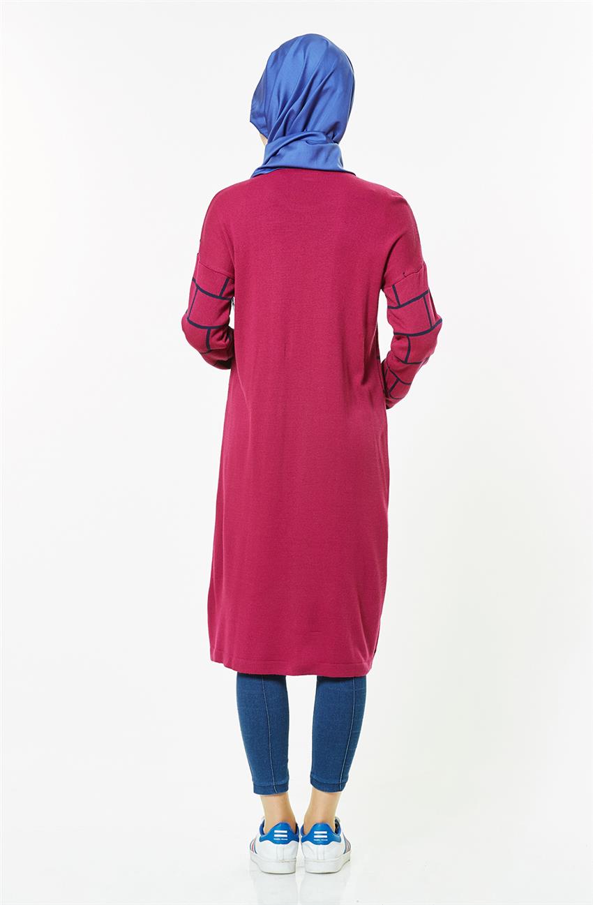Pilise Knitwear Tunic-Fuchsia 15019-43