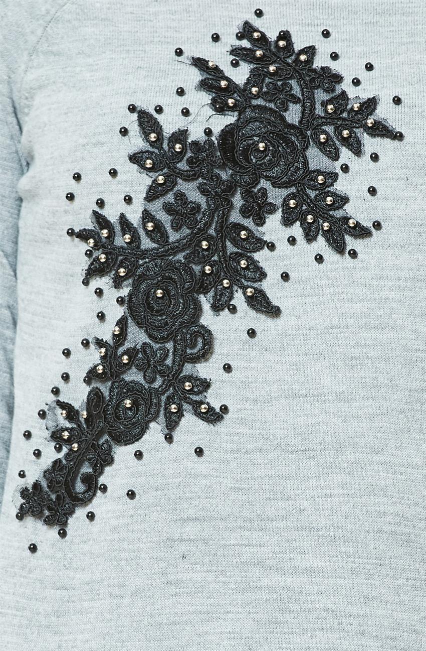 Pilise Knitwear Tunic-Gray 15021-04