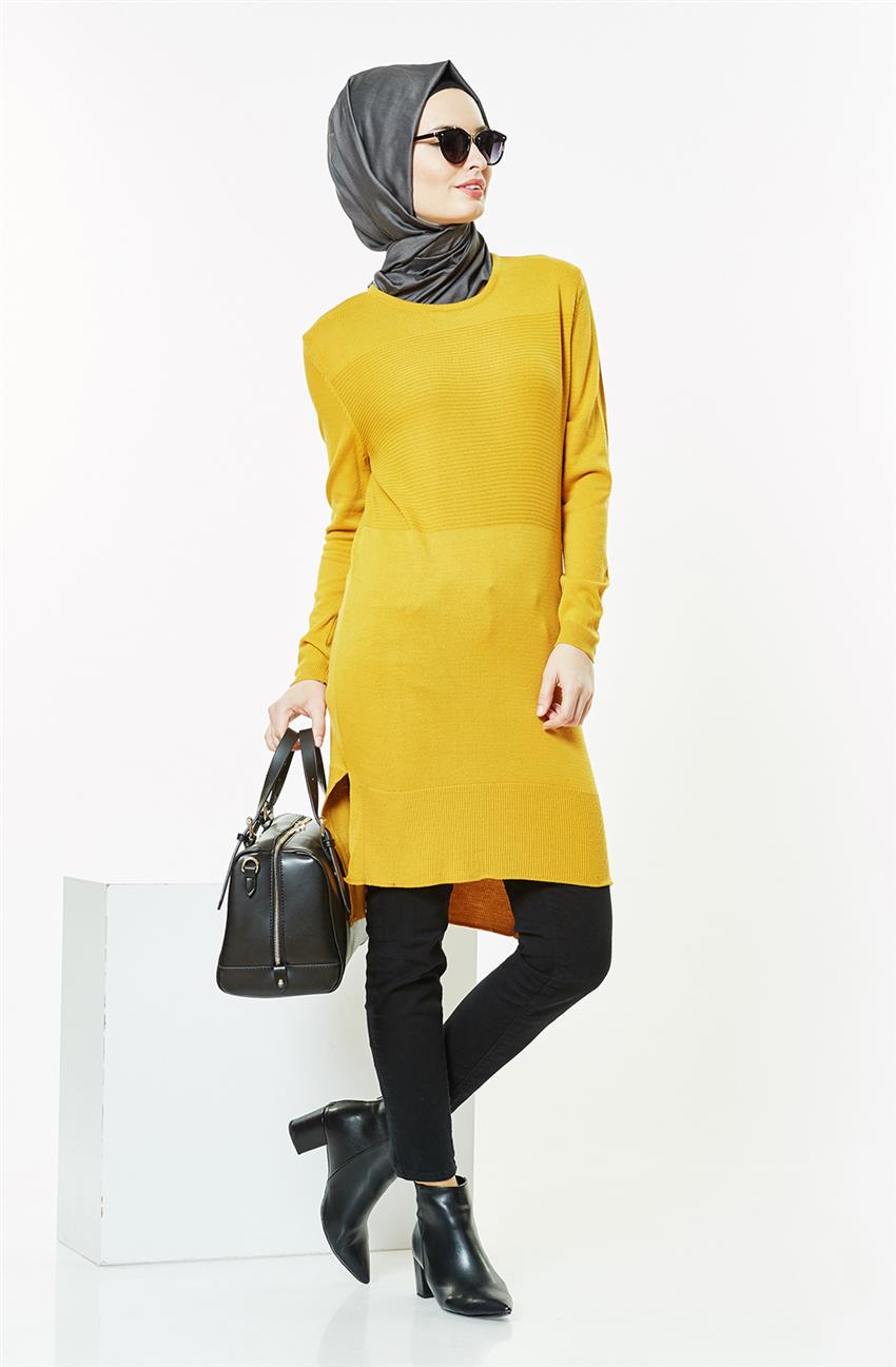 Pilise Knitwear Tunic-Mustard 15028-55