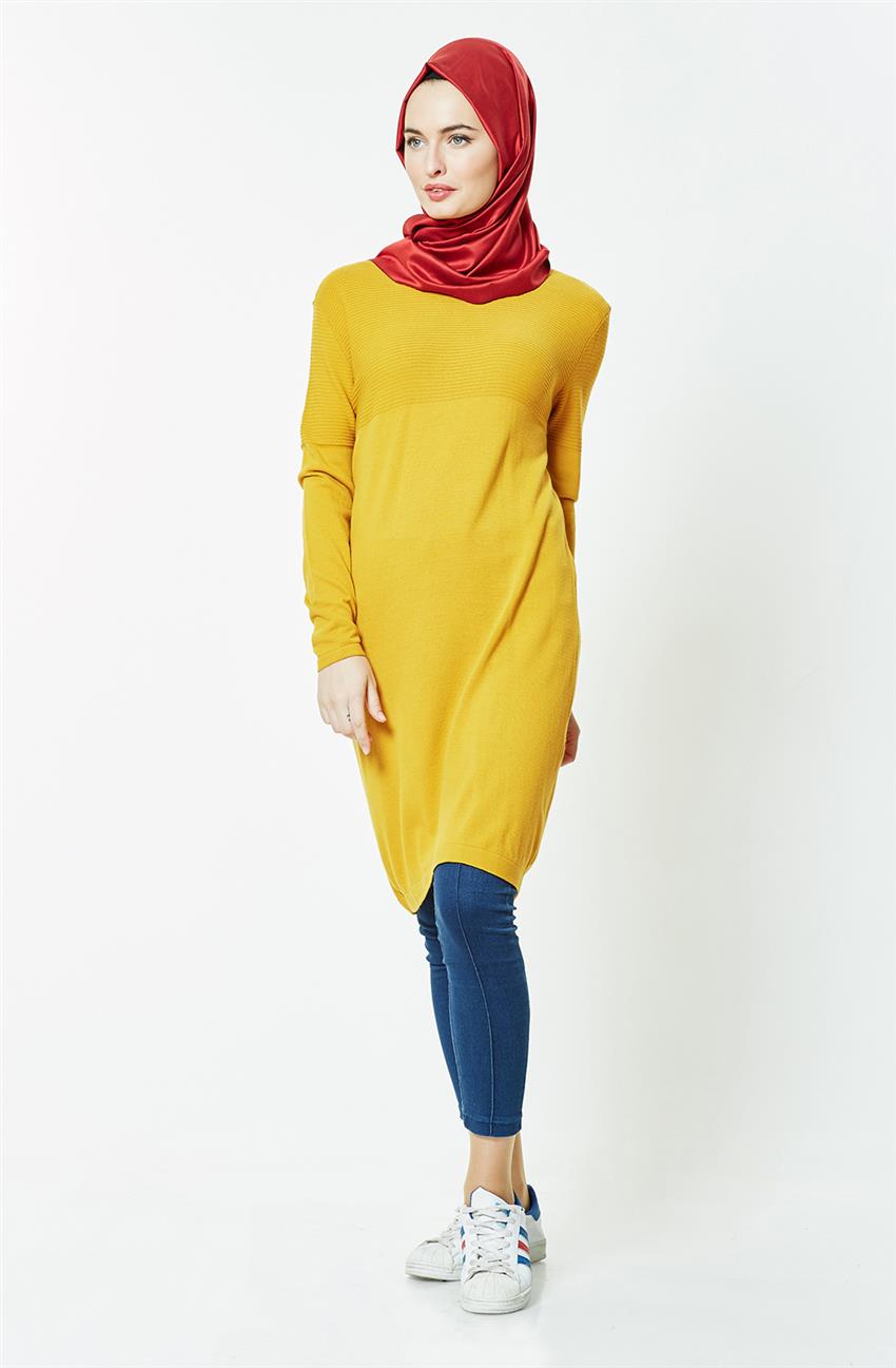Pilise Knitwear Tunic-Mustard 15036-55