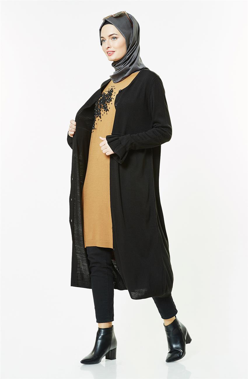 Pilise Knitwear Cardigan-Black 15049-01