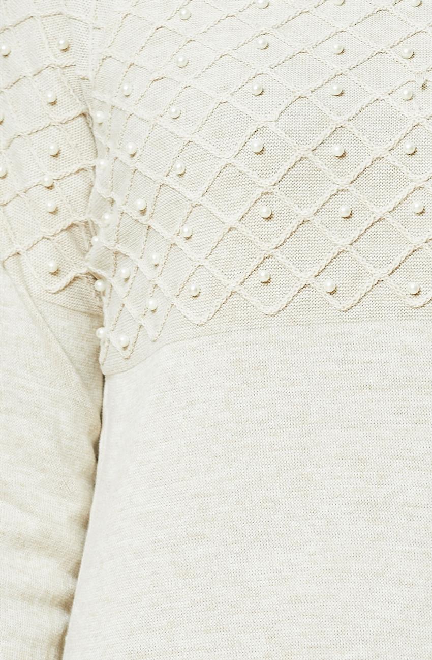 Pilise Knitwear Tunic-Beige 15010-11