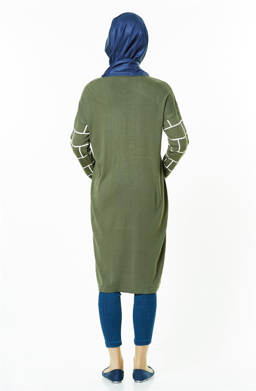 Pilise Knitwear Tunic-Khaki 15019-27
