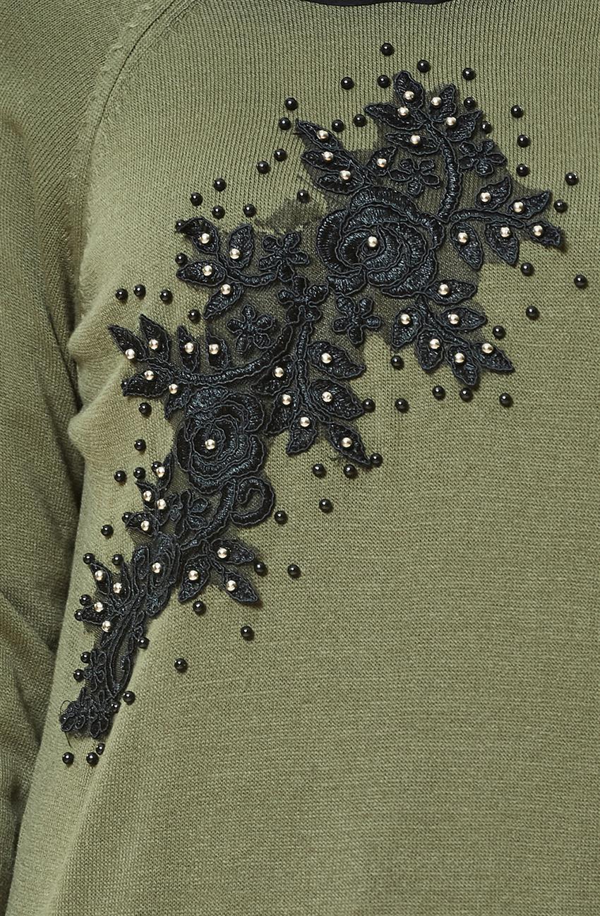 Pilise Knitwear Tunic-Khaki 15021-27