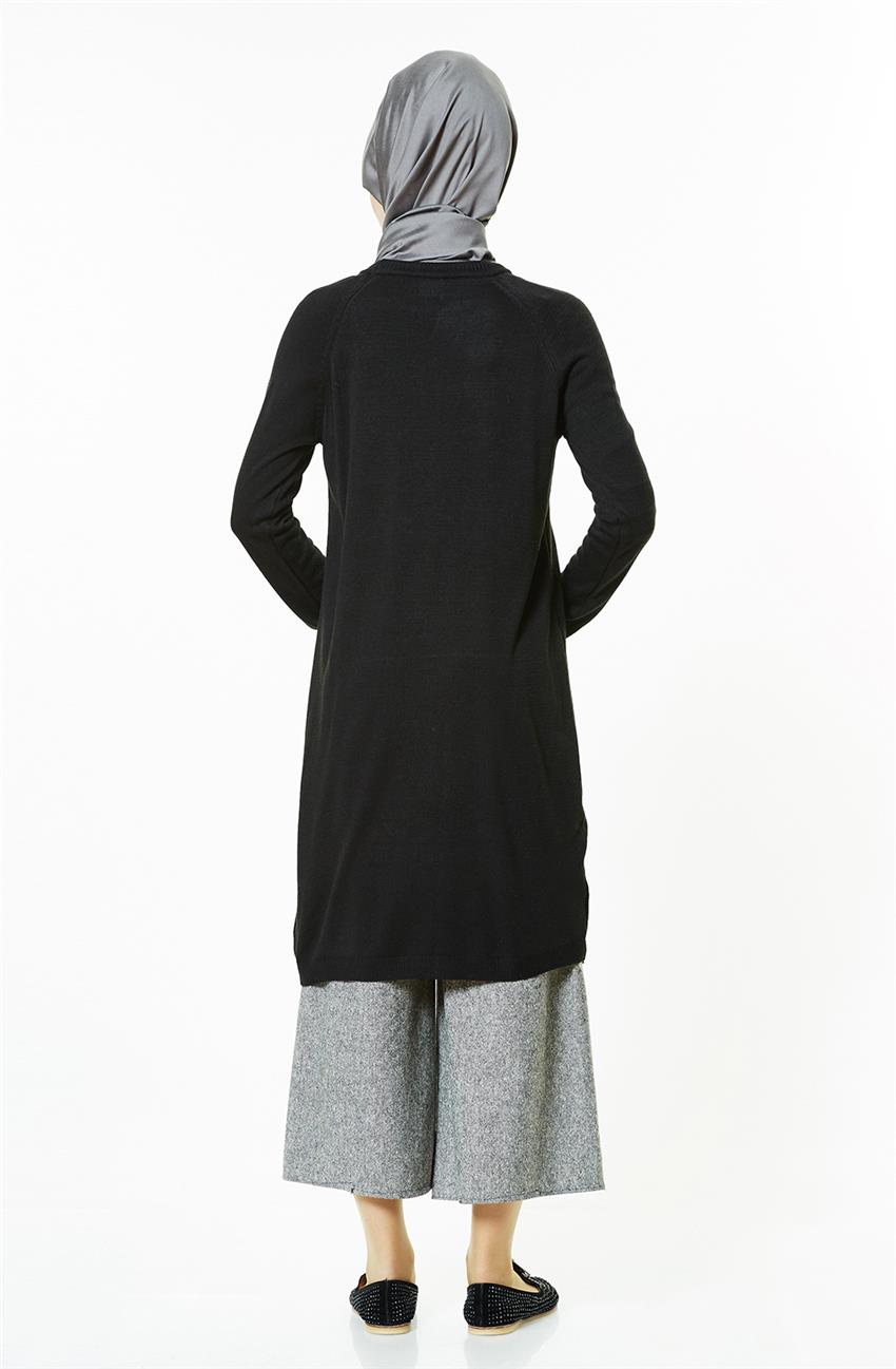 Pilise Knitwear Tunic-Black 15024-01
