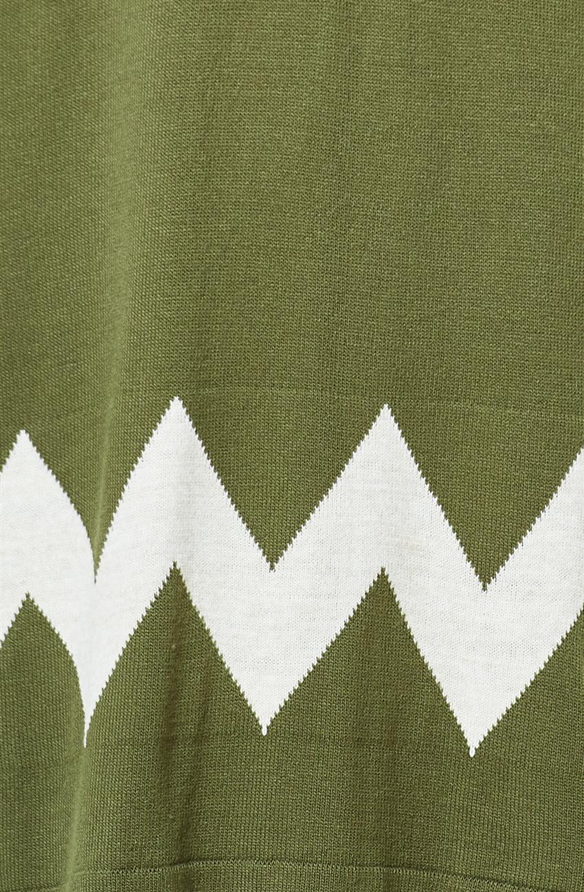 Pilise Knitwear Tunic-Khaki 15032-27