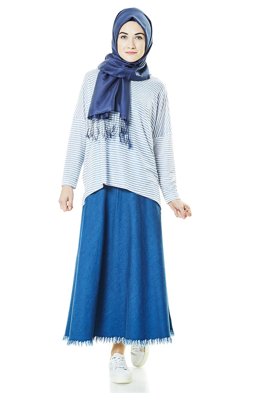 Jeans Skirt-Blue 4732-70