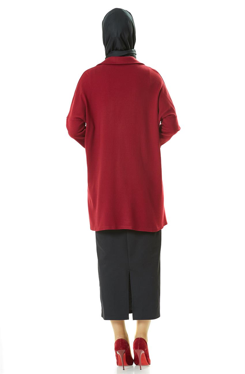 Knitwear Cardigan-Claret Red 14523-67