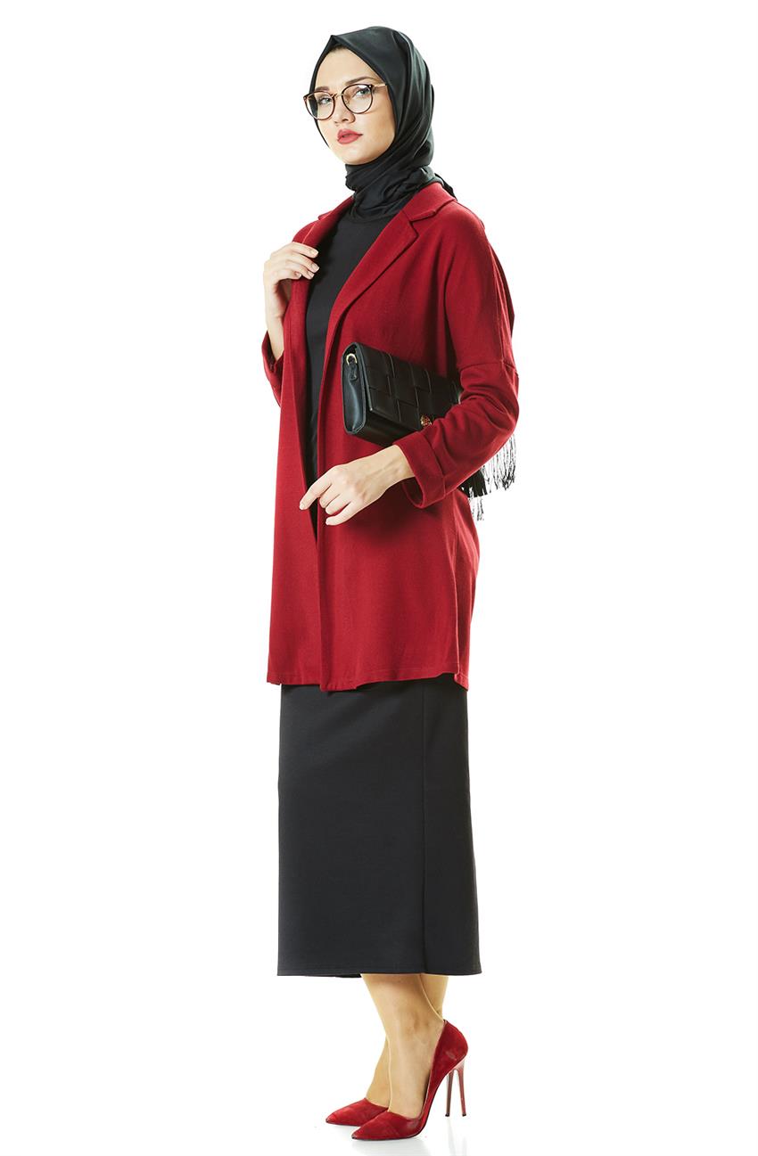 Knitwear Cardigan-Claret Red 14523-67