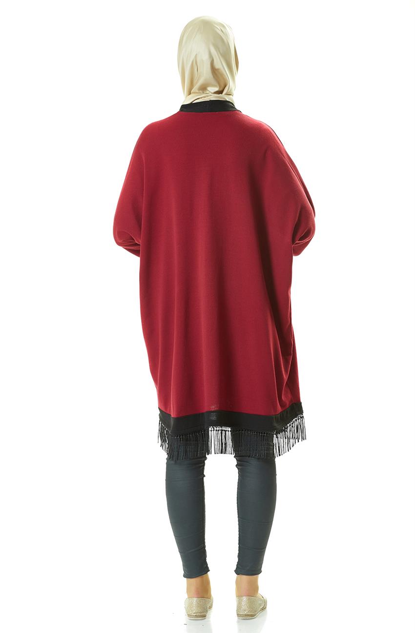 Knitwear Cardigan-Claret Red 15114-67