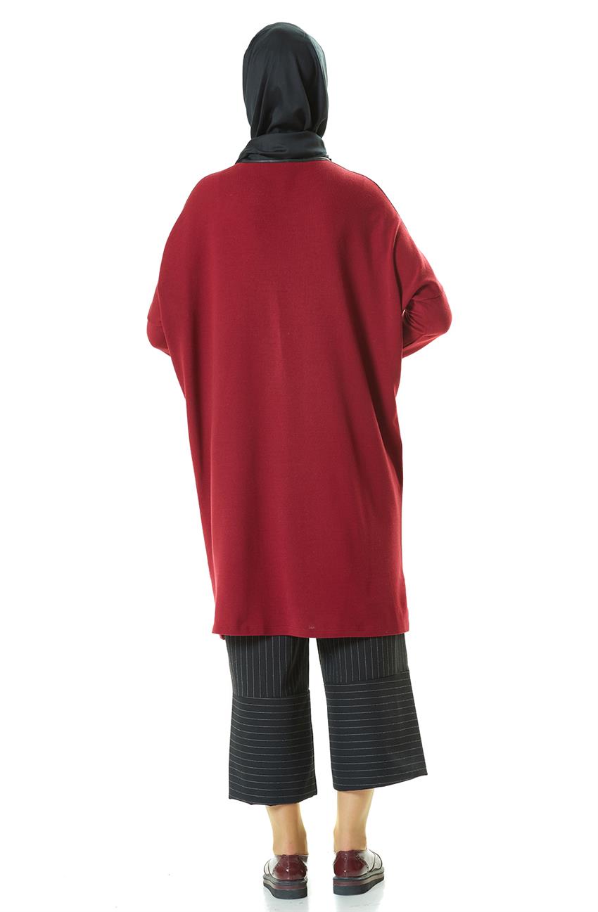 Knitwear Tunic-Claret Red 15208-67