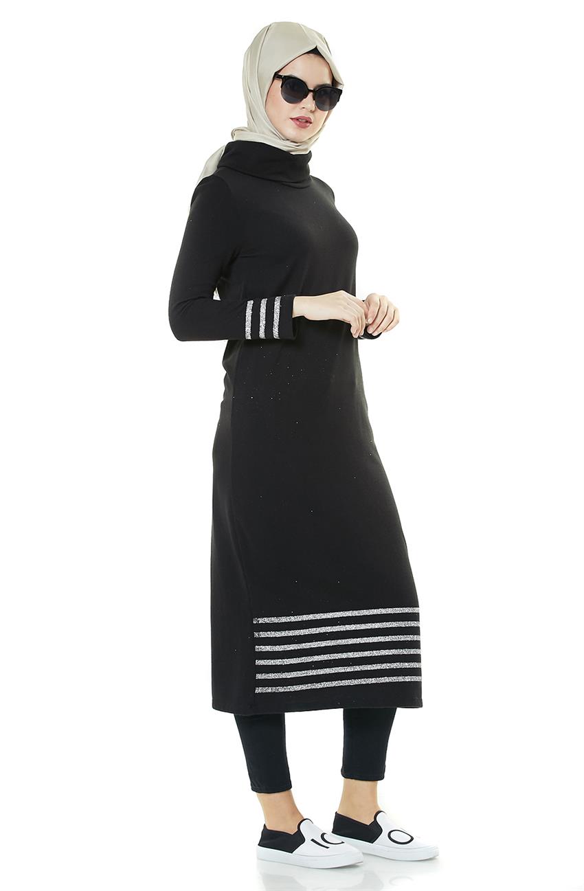 Knitwear Dress-Black 14598-01