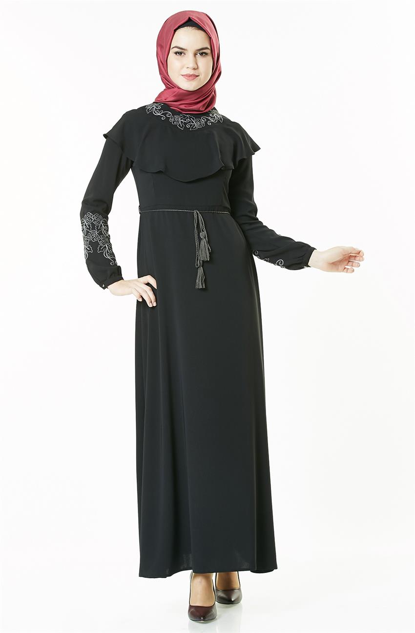 Siyah Elbise 4008-01