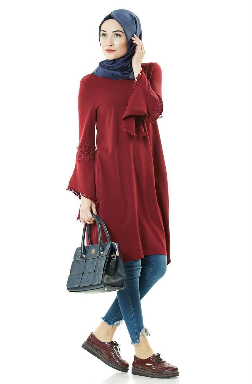 Knitwear Tunic-Claret Red 15127-67