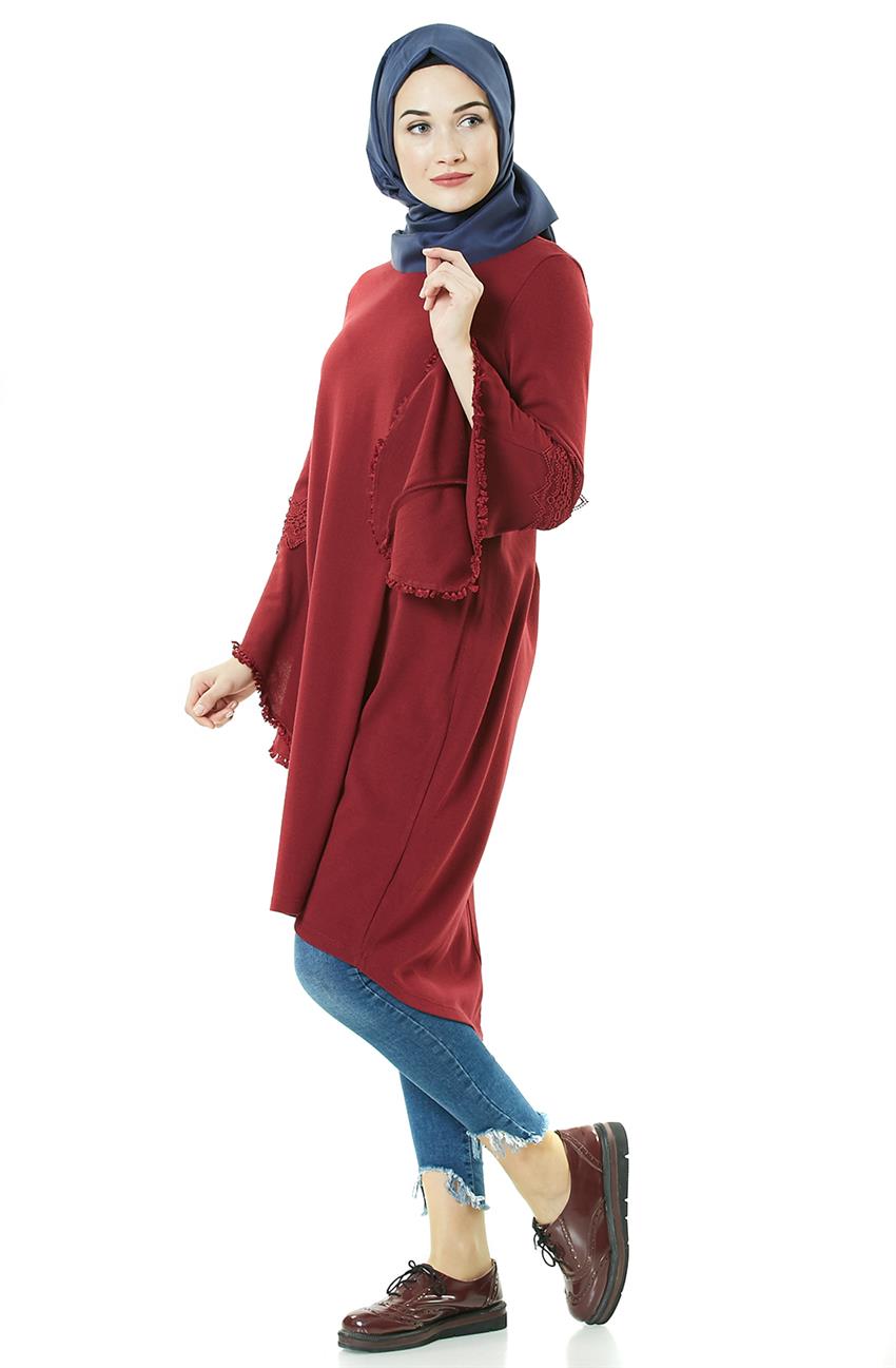 Knitwear Tunic-Claret Red 15127-67