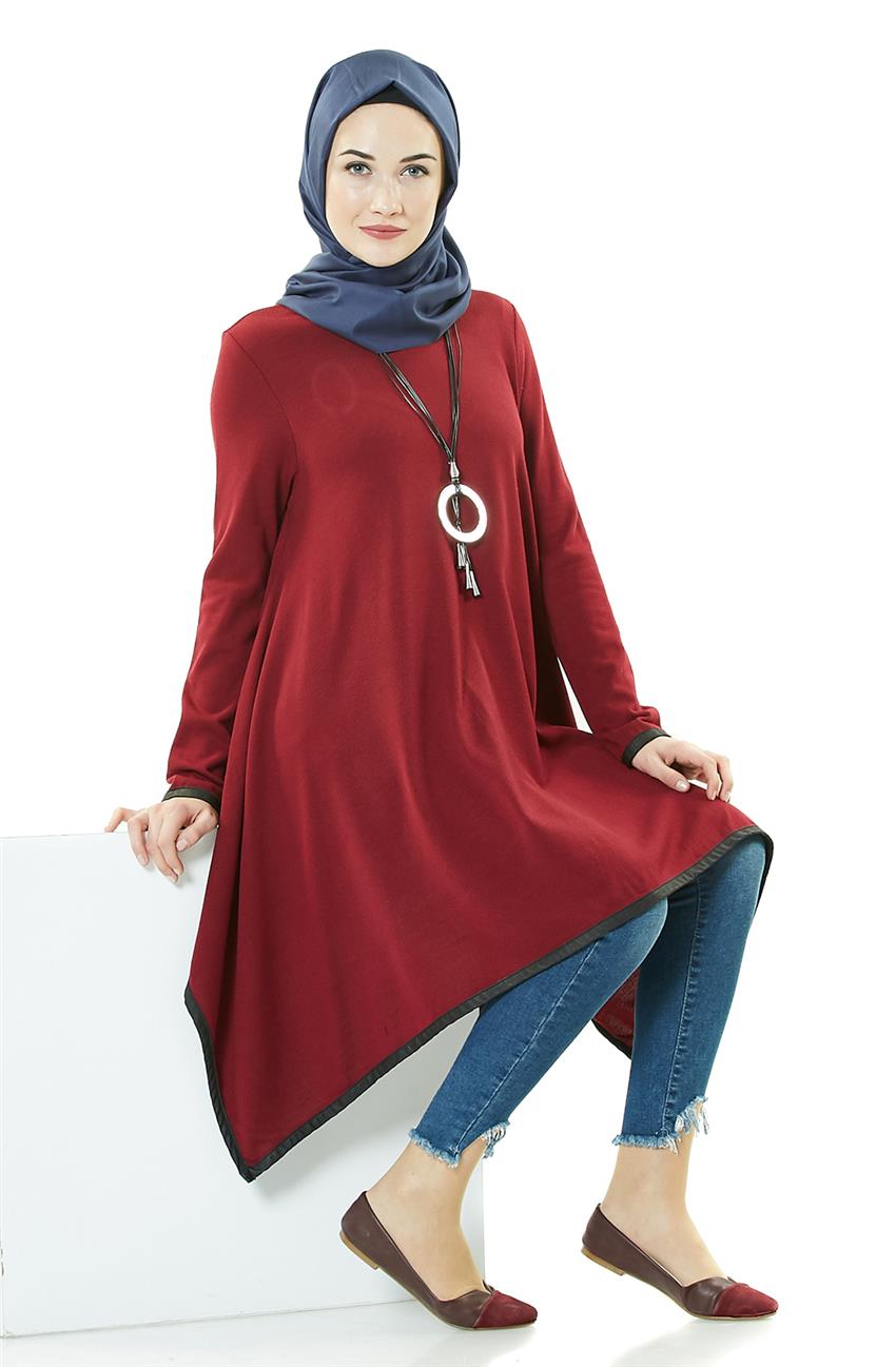 Knitwear Tunic-Claret Red 15177-67