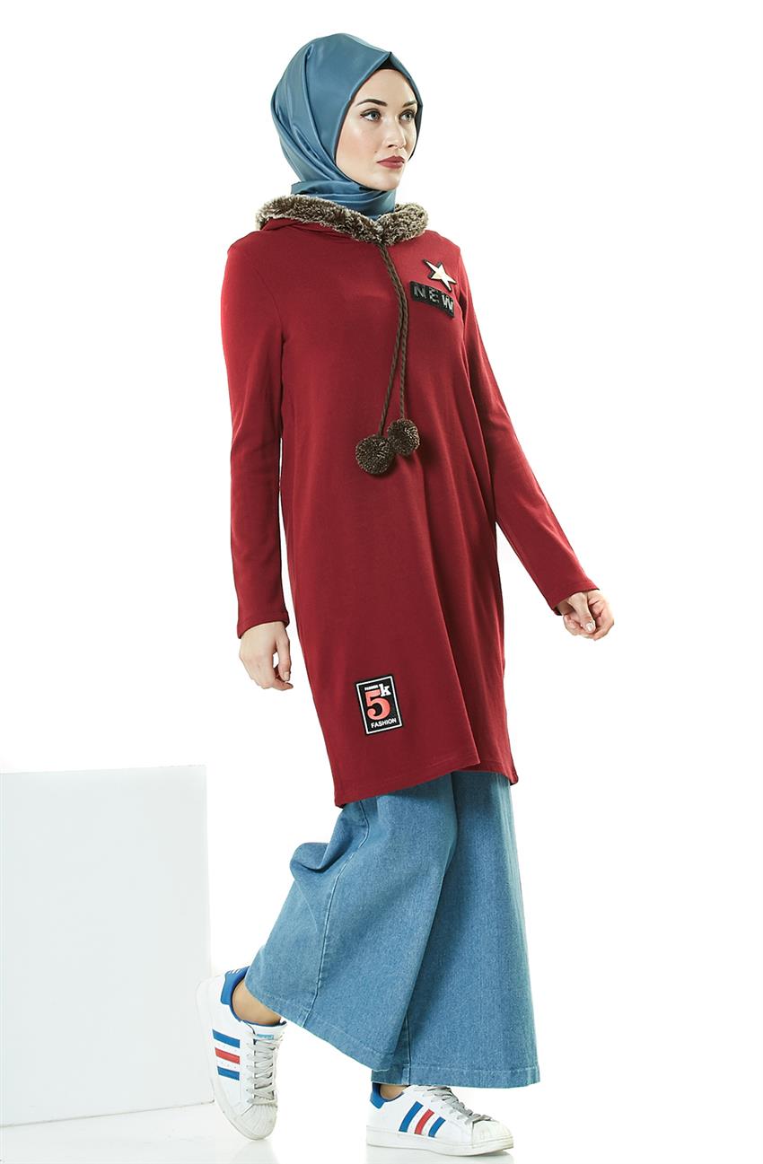 Knitwear Tunic-Claret Red 15225-67