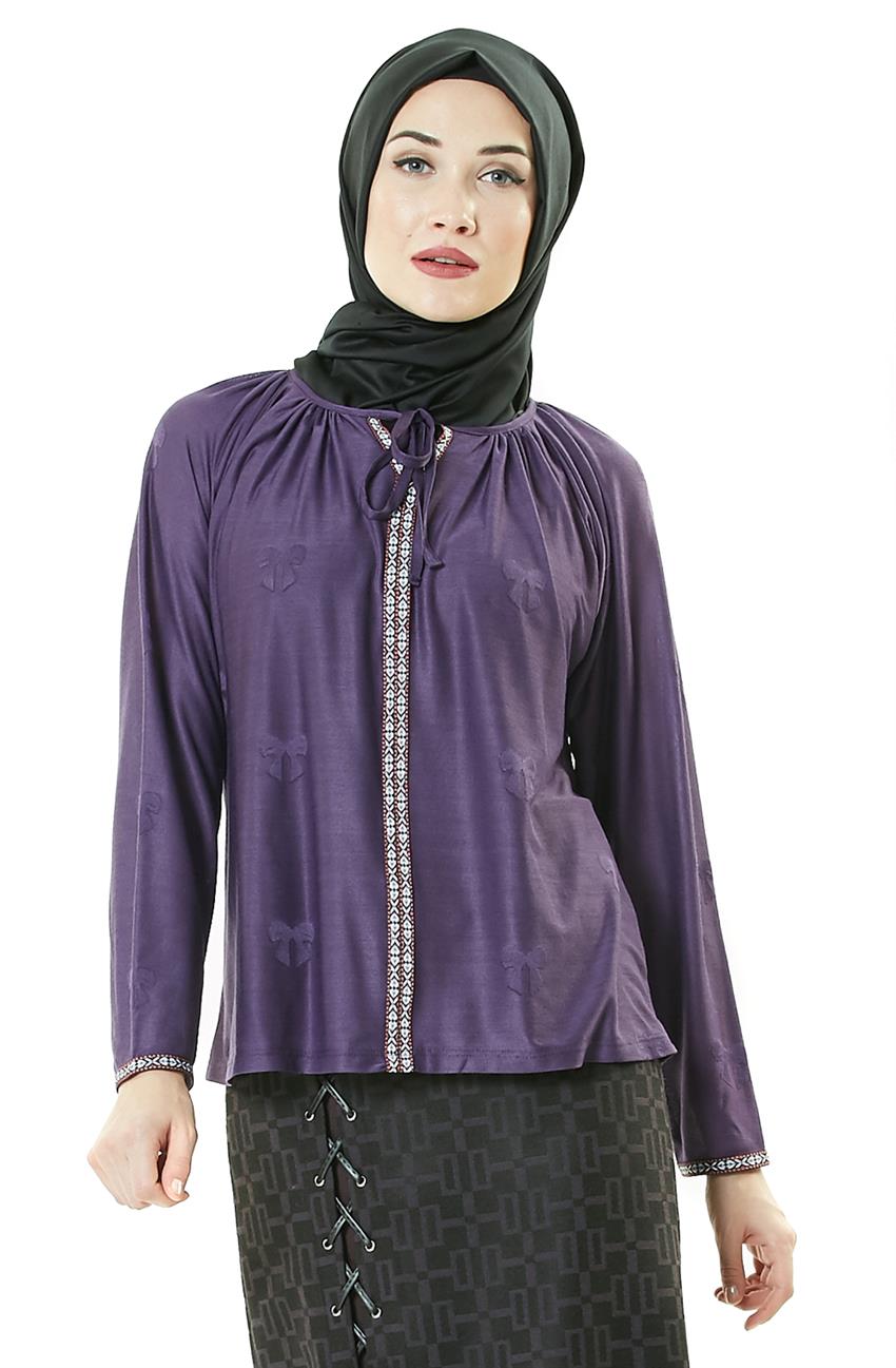 Knitwear Blouse-Purple 2747-45