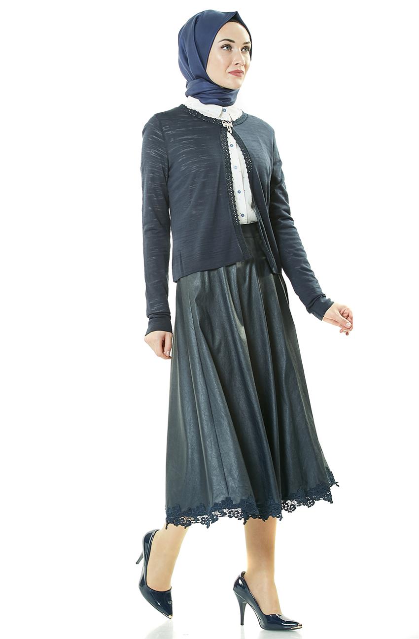 Knitwear Cardigan-Navy Blue 18177-17
