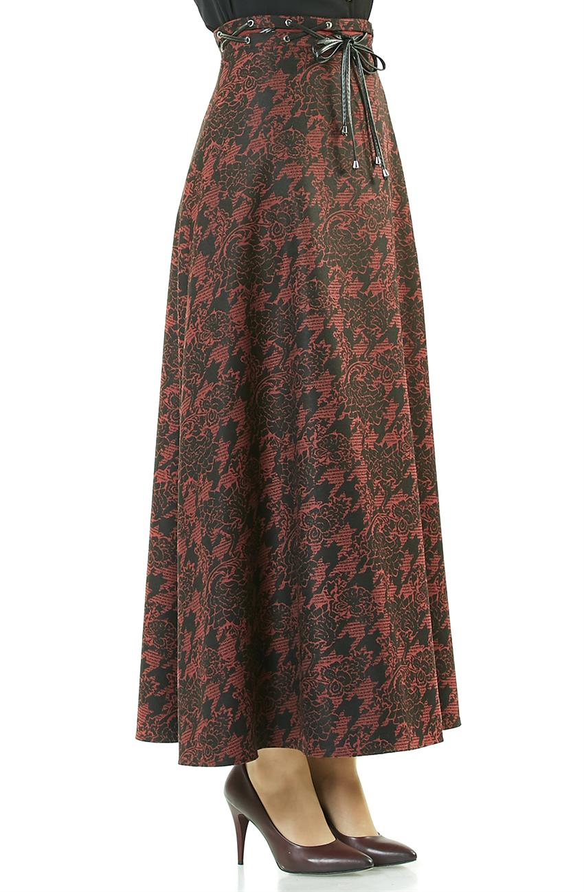 Tuğba Skirt-Red J8039-11