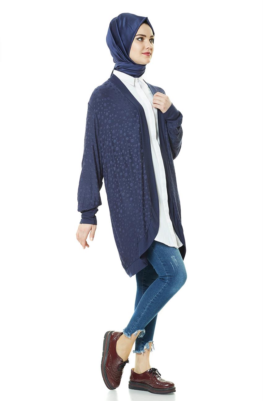 Knitwear Cardigan-Navy Blue 7001-17