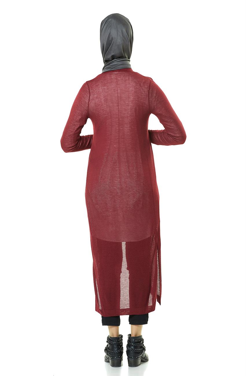 Knitwear Cardigan-Claret Red 18113-67