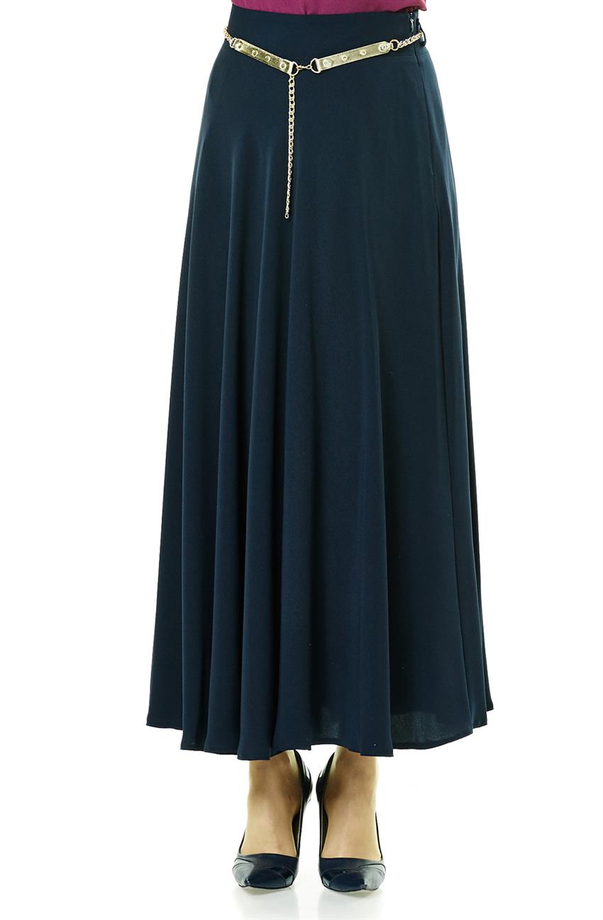 Skirt-Navy Blue 8364-17