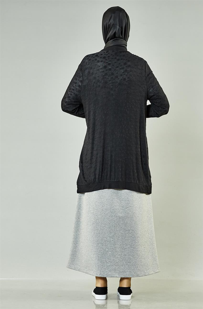 Knitwear Cardigan-Black 7001-01