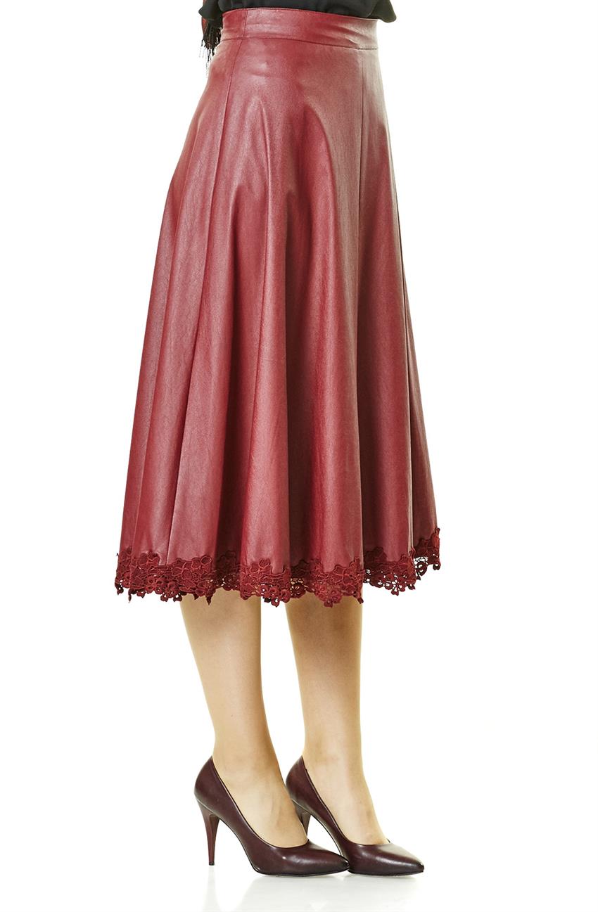 Tuğba Skirt-Red J7057-11