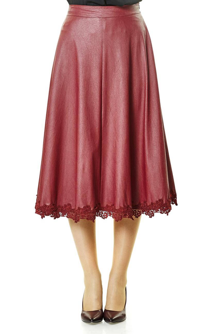Tuğba Skirt-Red J7057-11