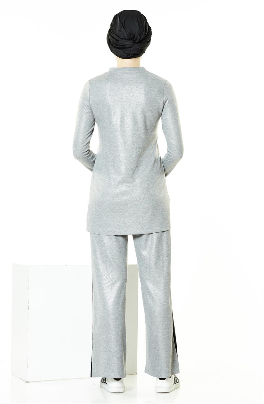 3'lü Suit-Gray 1107-04