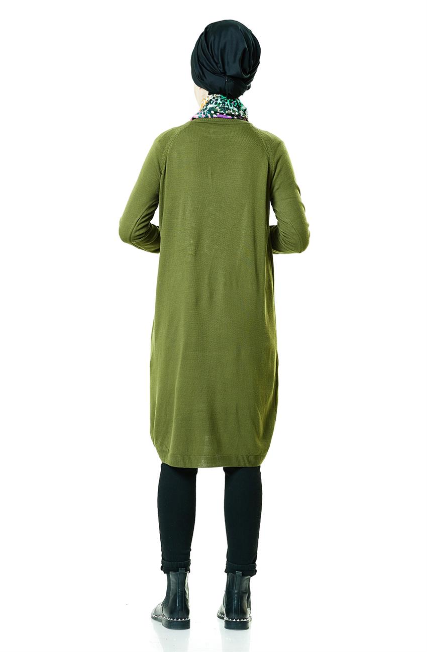 Pilise Knitwear Tunic-Khaki 15024-27