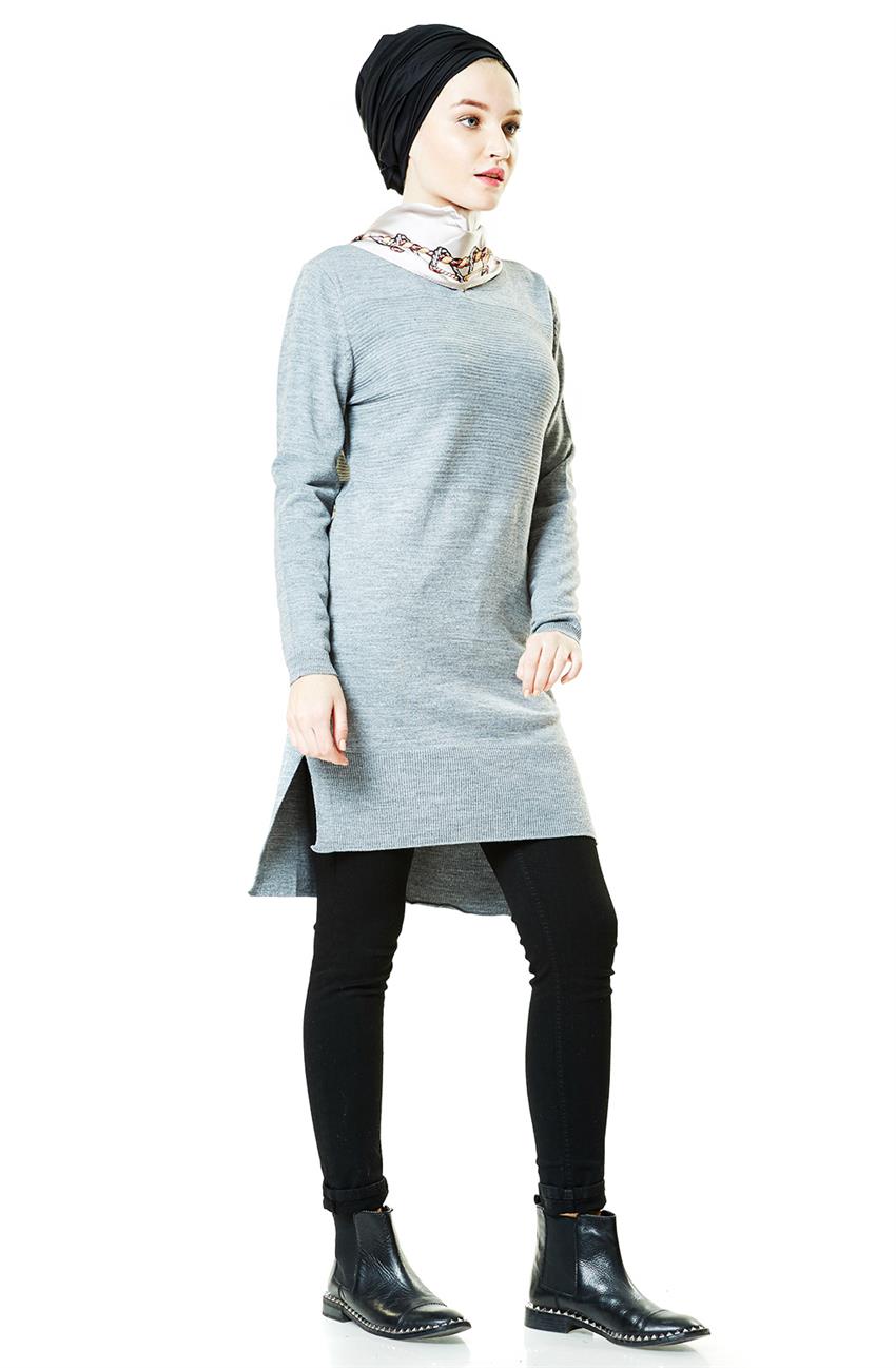 Pilise Knitwear Tunic-Gray 15028-04