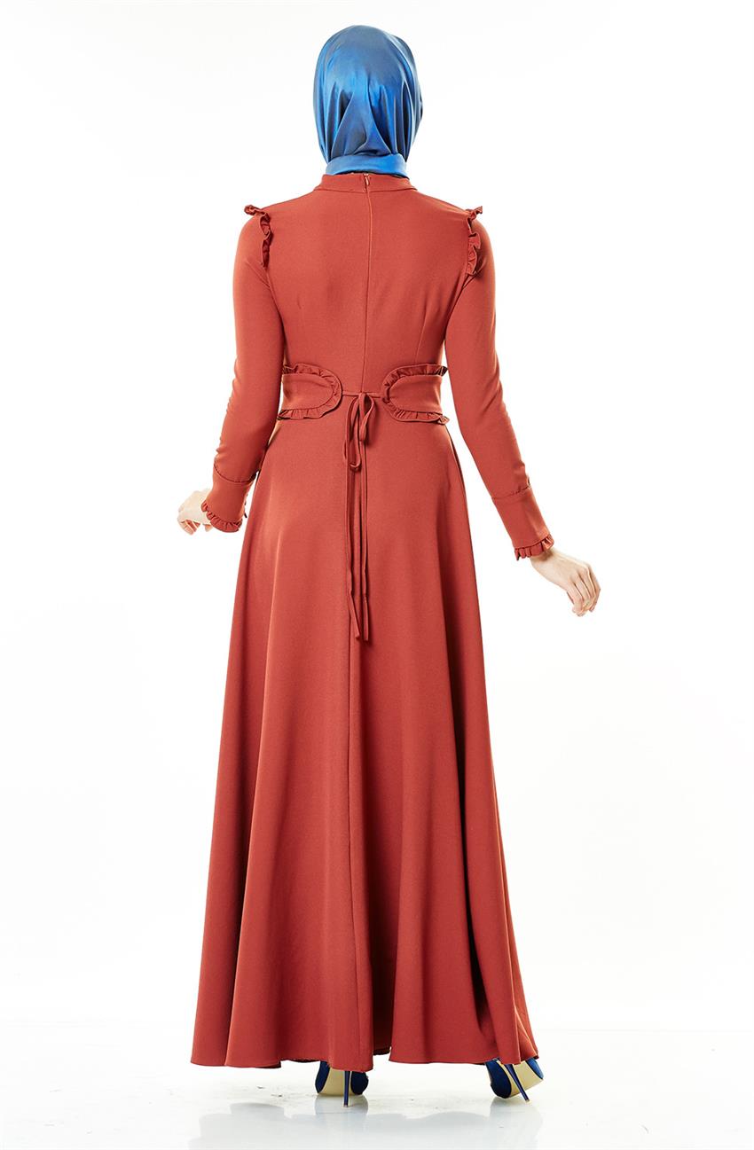 فستان-أحمر قرميدي LR8280-58