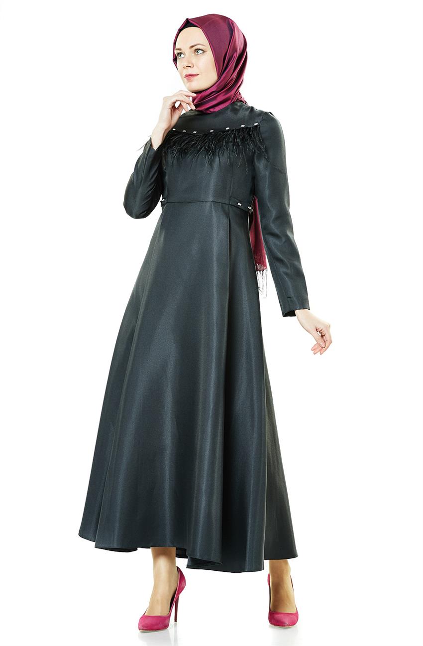 Evening Dress Dress-Black Z1256-09