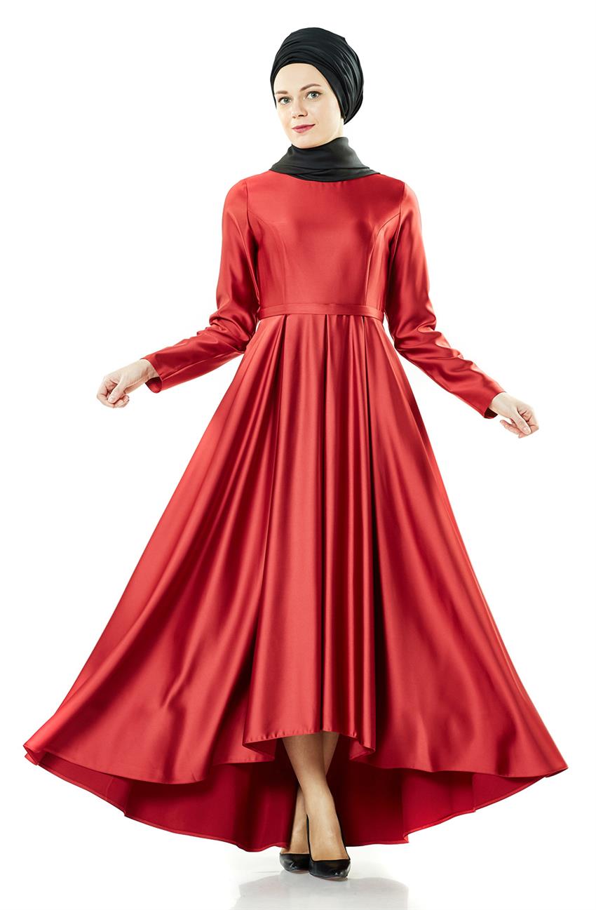Abiye Kırmızı Elbise PN8189-34