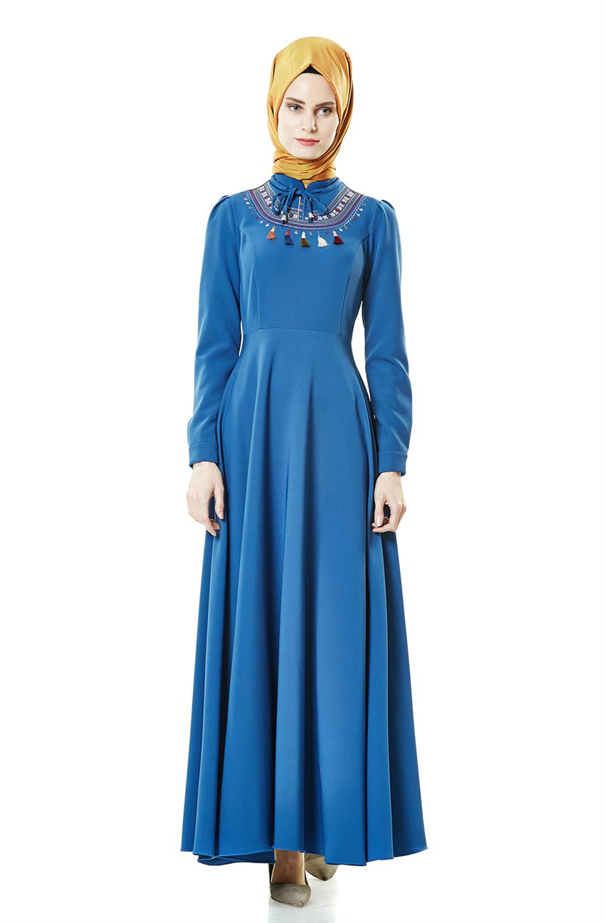فستان-أزرق غامق LR8279-47