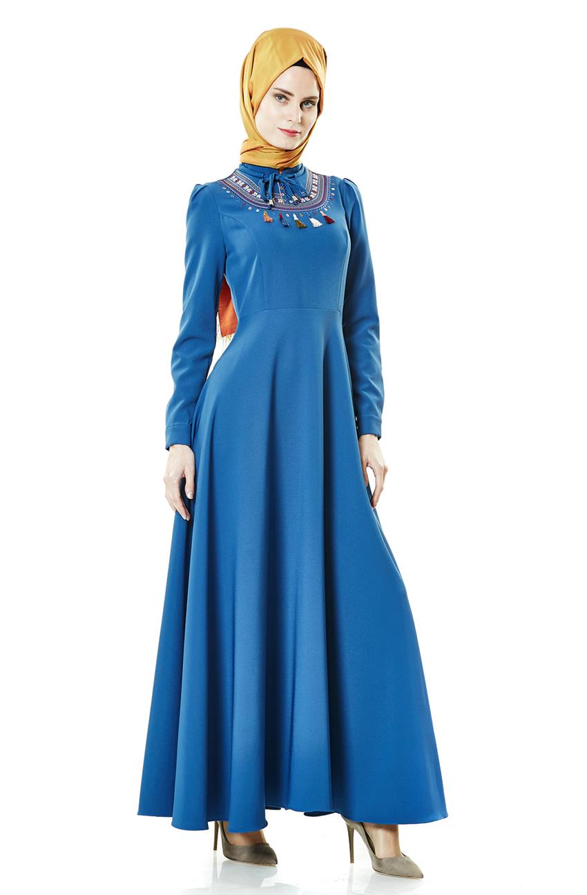 فستان-أزرق غامق LR8279-47