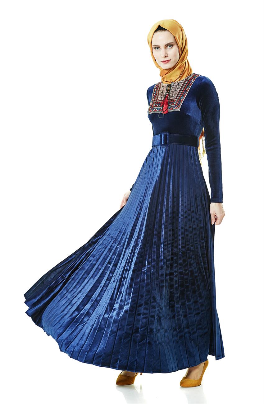 فستان-أزرق غامق LR8297-47