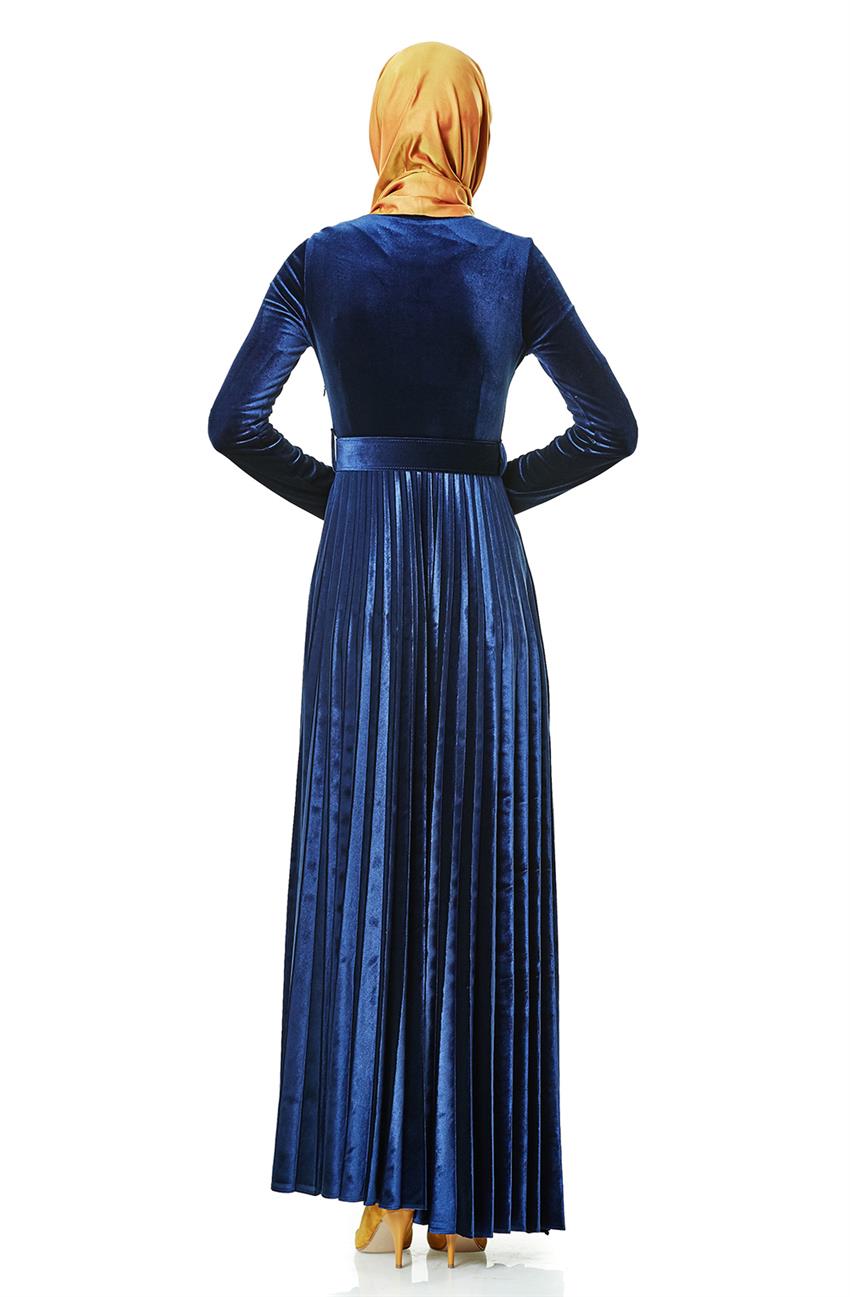 فستان-أزرق غامق LR8297-47