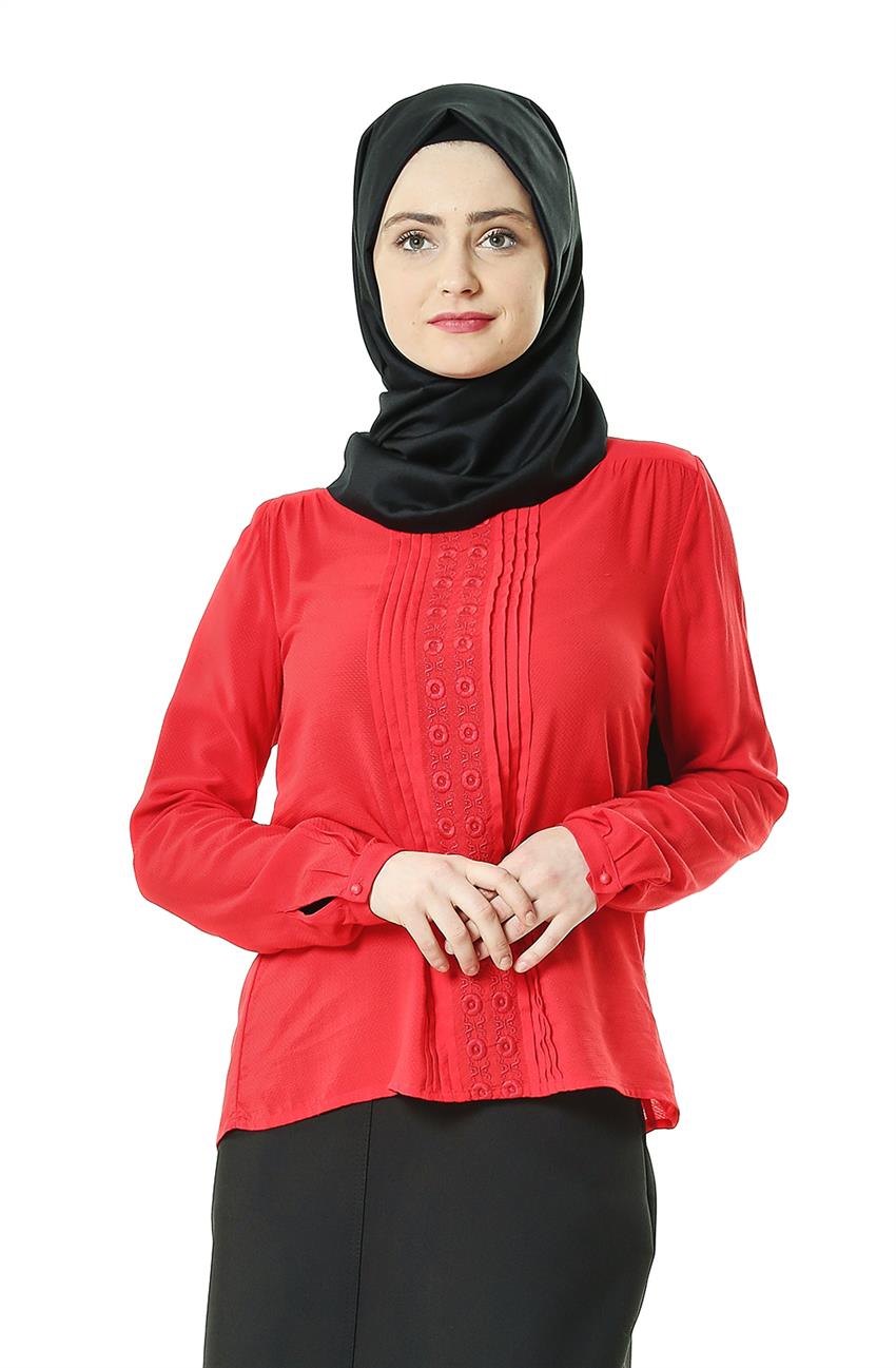 Tuğba Venn قميص-أحمر F7129-11