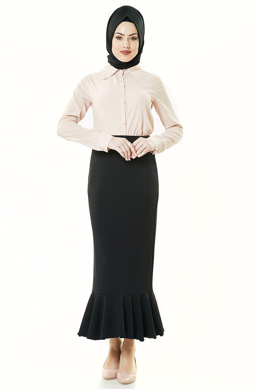 Skirt-Black MS738-01