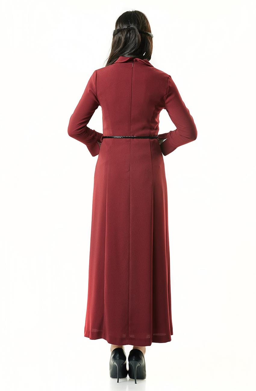 Jacket Dress-Claret Red KA-A7-23064-26