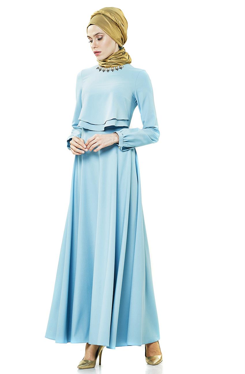 Evening Dress Dress-Aqua PN8079-20