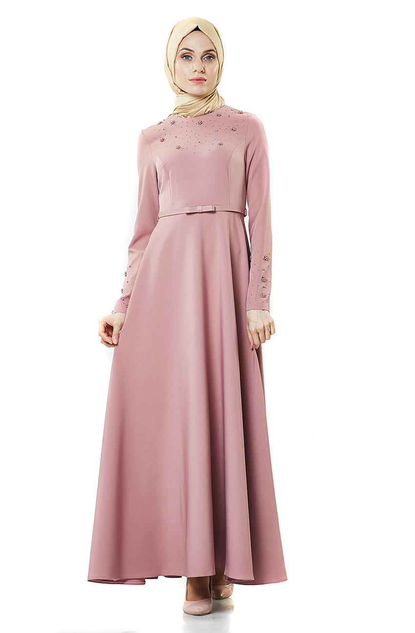فستان سهرة فستان-لون البودرة PN8155-41