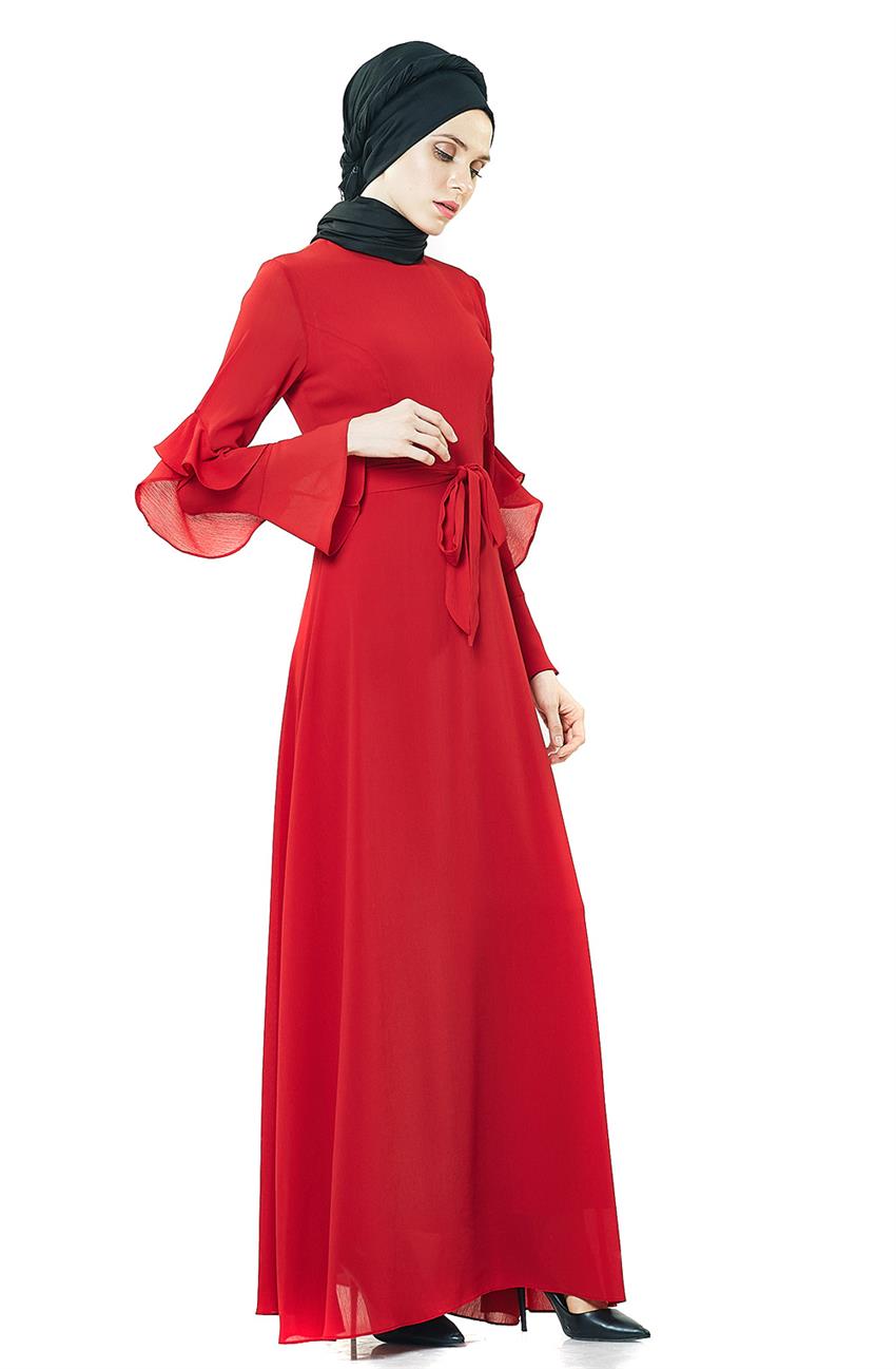 Kloş Kırmızı Elbise PN8156-34
