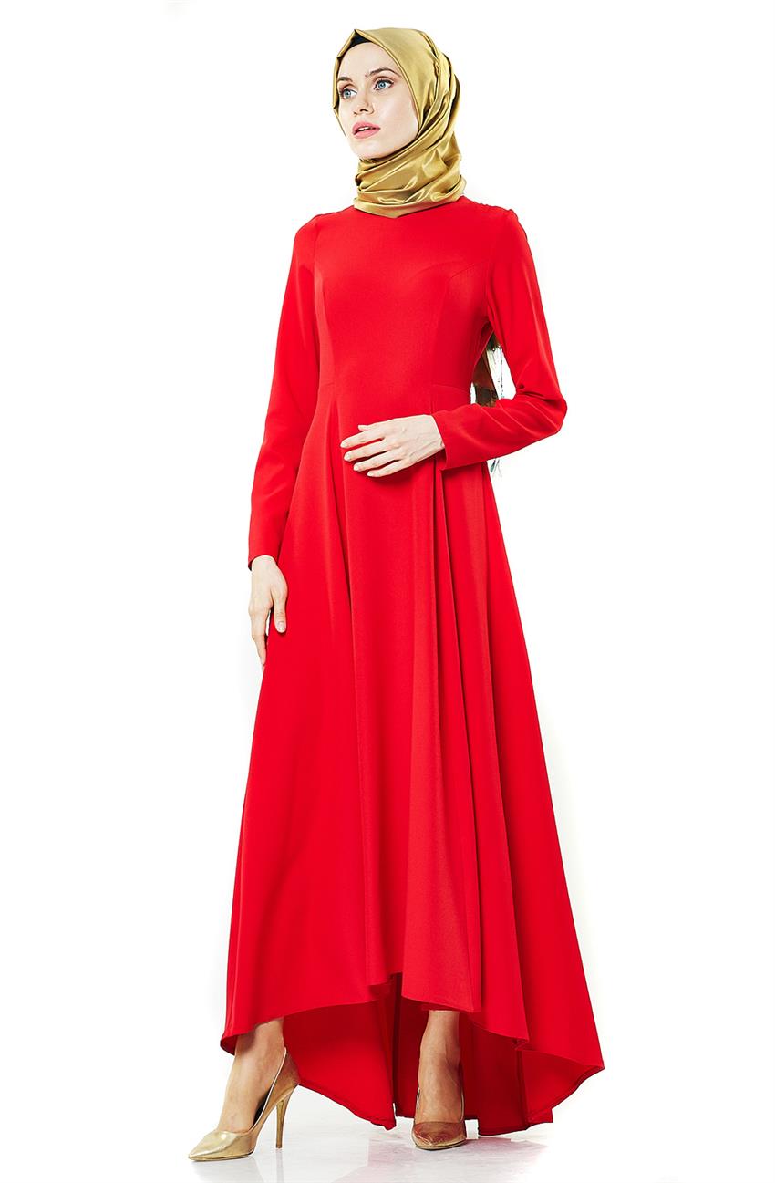 Abiye Kırmızı Elbise PN8238-34
