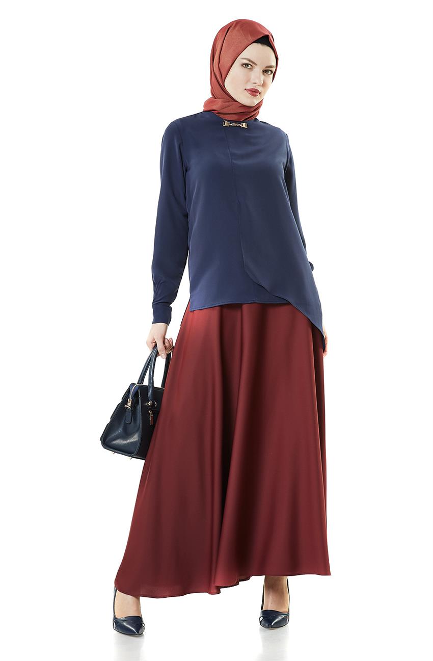 Blouse-Navy Blue 7Y3332-17