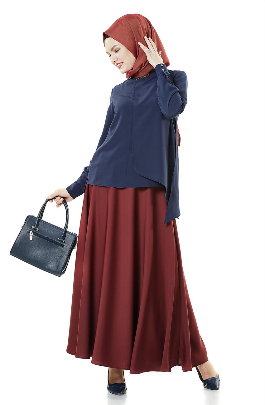 Blouse-Navy Blue 7Y3332-17